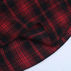 Dark Mall Goth Plaid Asymmetrical Belted Mini Skirt
