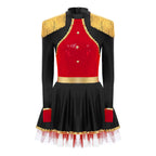 Circus Ringmaster Sequined Bodysuit - Fringe Shoulder Costume Dress