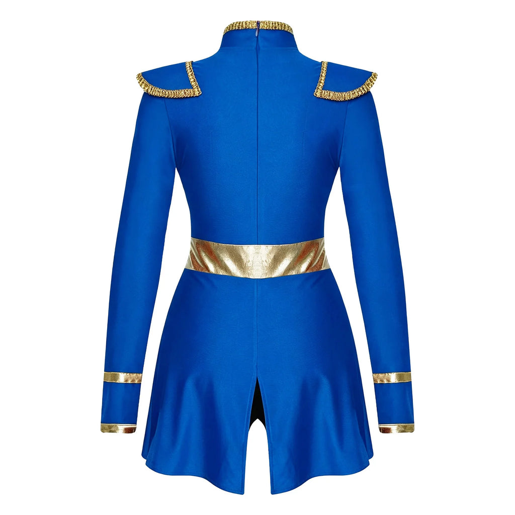 Women's Ringmaster Swallowtail Jumpsuit - Gold Trim Bodysuit