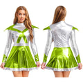Women's Metallic Shiny Alien Astronaut Costume - Robot Dress