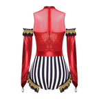 Circus Ringmaster Metallic Leotard - Lion Tamer Cosplay Set