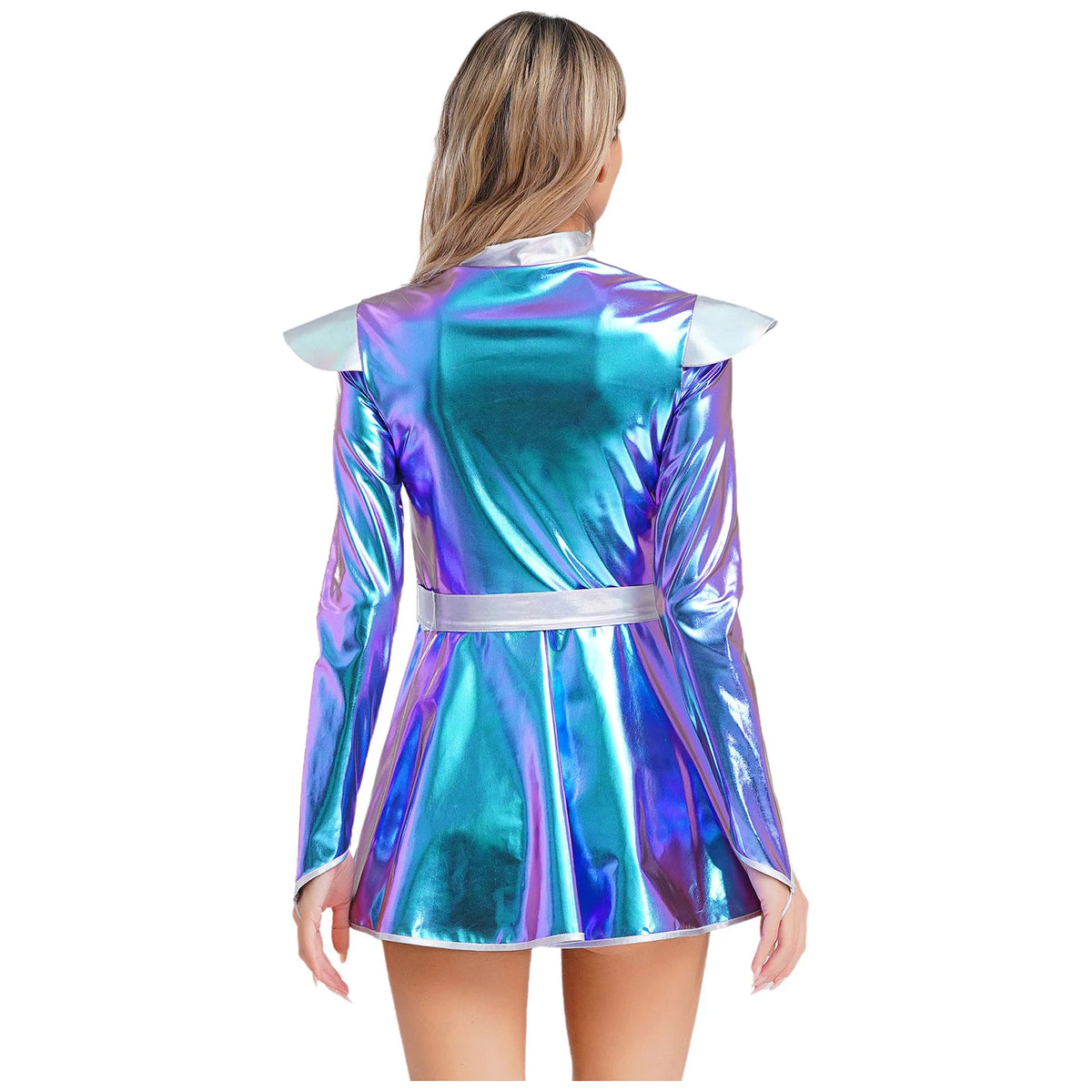 Women's Metallic Astronaut Cadet Dress - Alien Cosplay Costume