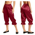 Women's Satin Renaissance Ruffle Bloomers - Cosplay Capri Pants