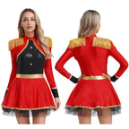 Circus Ringmaster Sequined Bodysuit - Fringe Shoulder Costume Dress