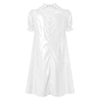 Women's Victorian Empire Waist Sleep Dress - Puff Sleeve Nightgown
