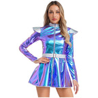 Women's Metallic Astronaut Cadet Dress - Alien Cosplay Costume