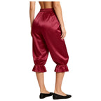 Women's Satin Renaissance Ruffle Bloomers - Cosplay Capri Pants