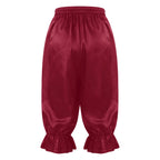 Women's Satin Renaissance Ruffle Bloomers - Cosplay Capri Pants
