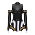 Circus Ringmaster Metallic Leotard - Lion Tamer Cosplay Set