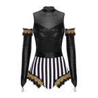 Circus Ringmaster Metallic Leotard - Lion Tamer Cosplay Set