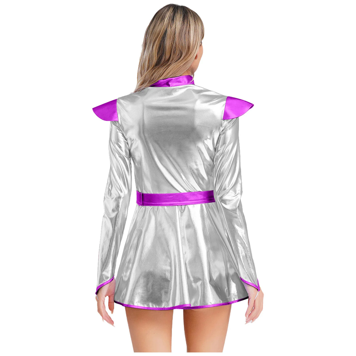 Women's Metallic Astronaut Cadet Dress - Alien Cosplay Costume