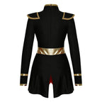 Women's Ringmaster Swallowtail Jumpsuit - Gold Trim Bodysuit