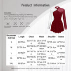 Women's Rhinestone Figure Skating Dress - Ruffled Lyrical Costume