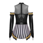 Circus Ringmaster Metallic Leotard - Lion Tamer Cosplay Set