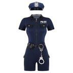 Women's Police Officer Costume - Complete 6-Piece Cop Dress Set