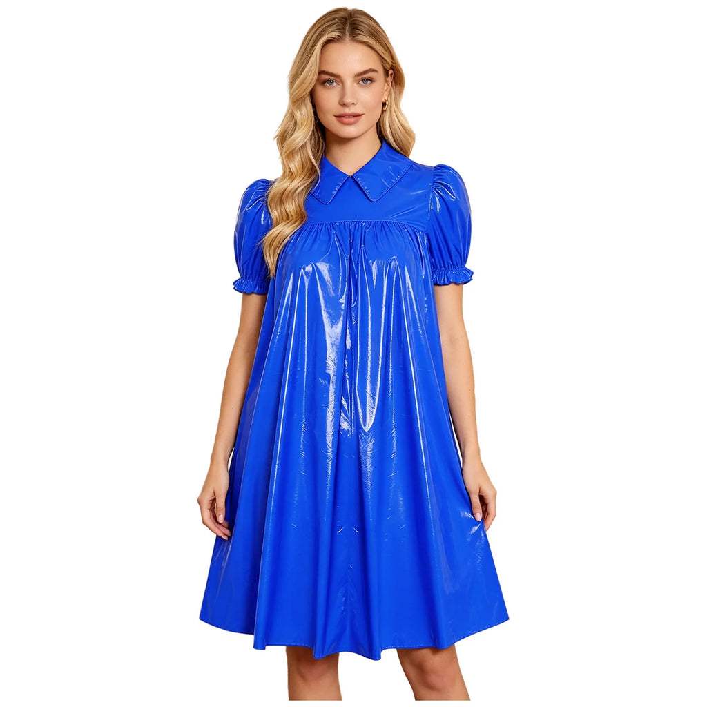 Women's Victorian Empire Waist Sleep Dress - Puff Sleeve Nightgown