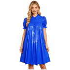 Women's Victorian Empire Waist Sleep Dress - Puff Sleeve Nightgown