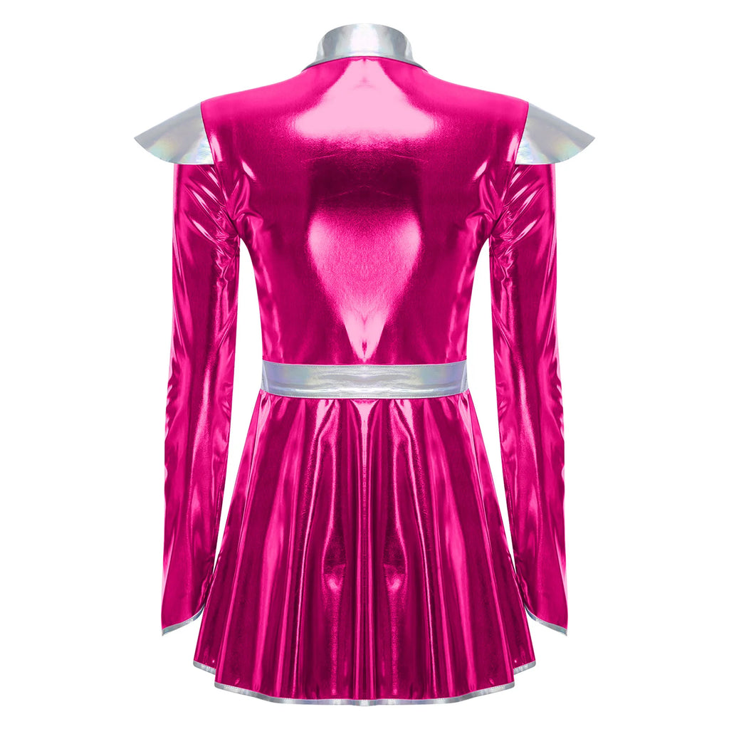 Women's Metallic Astronaut Cadet Dress - Alien Cosplay Costume
