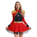 Circus Ringmaster Sequined Bodysuit - Fringe Shoulder Costume Dress