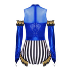 Circus Ringmaster Metallic Leotard - Lion Tamer Cosplay Set