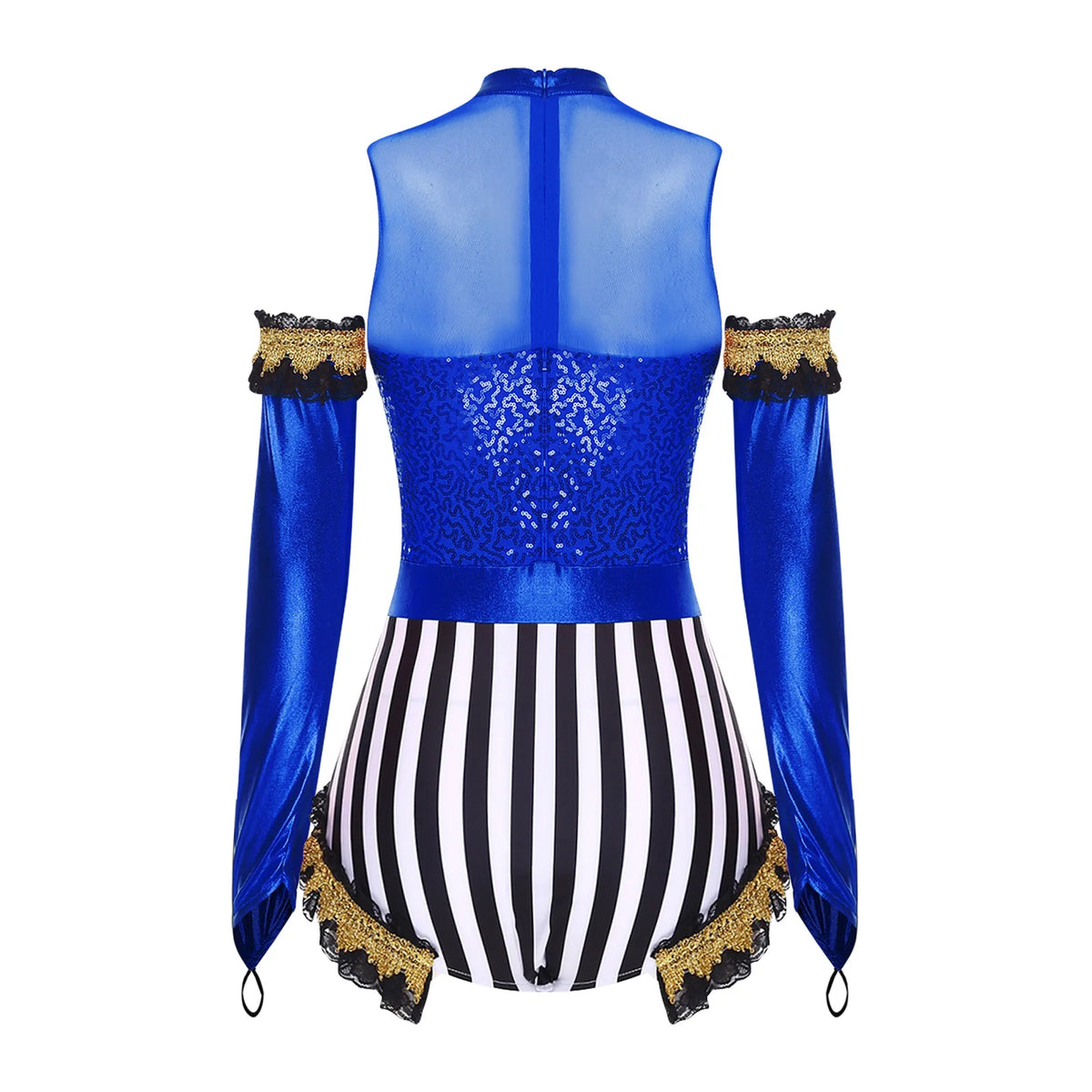 Circus Ringmaster Metallic Leotard - Lion Tamer Cosplay Set
