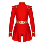Women's Ringmaster Swallowtail Jumpsuit - Gold Trim Bodysuit