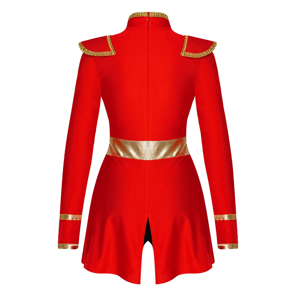 Women's Ringmaster Swallowtail Jumpsuit - Gold Trim Bodysuit