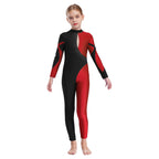 Girls Rhinestone Figure Skating Jumpsuit - Backless Gymnastic Leotard