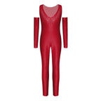 Girls' Sparkle Rhinestone Gymnastics Unitard - Ruched Mesh Jumpsuit