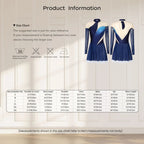 Women's Rhinestone Figure Skating Dress - Ruffled Lyrical Costume