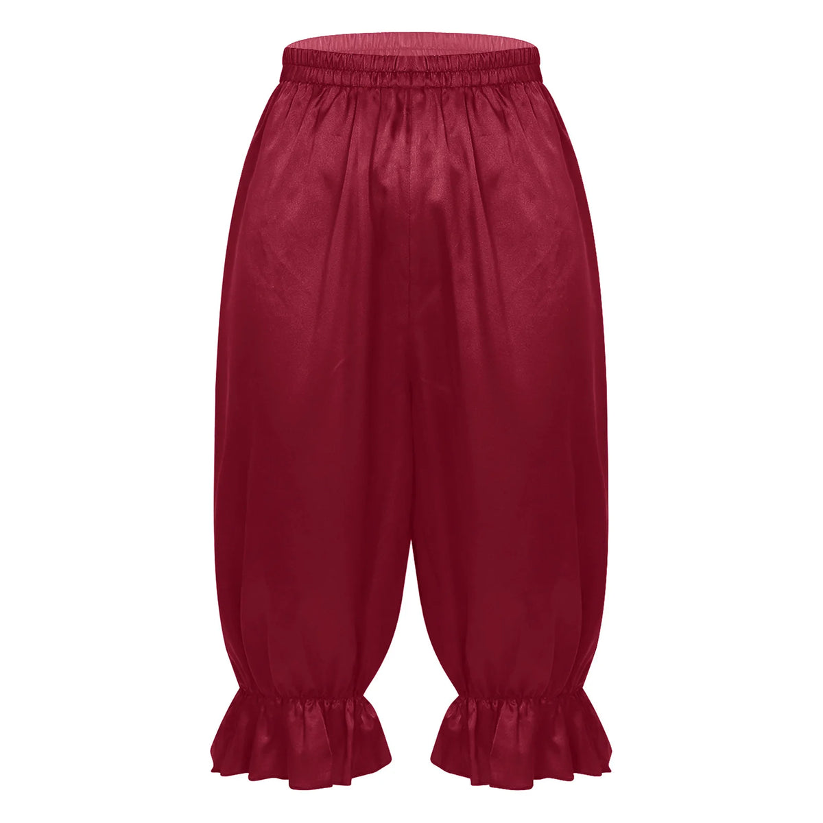 Women's Satin Renaissance Ruffle Bloomers - Cosplay Capri Pants