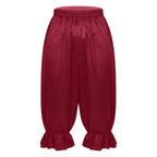 Women's Satin Renaissance Ruffle Bloomers - Cosplay Capri Pants