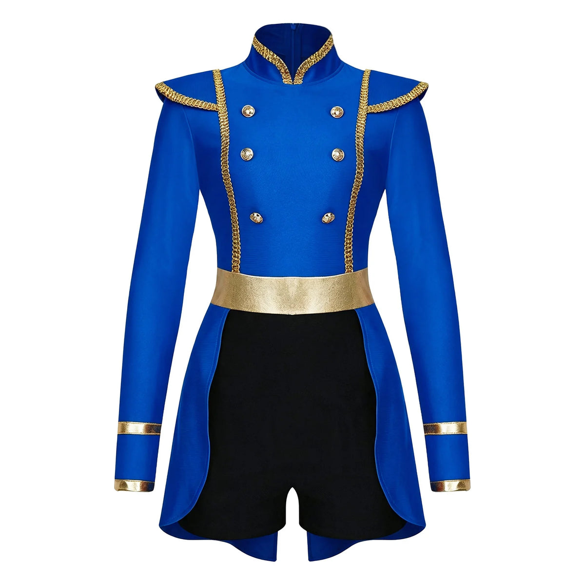 Women's Ringmaster Swallowtail Jumpsuit - Gold Trim Bodysuit