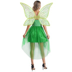 Fairy Elf Sequin Dress Set - High-Low Tulle Dress with Wings