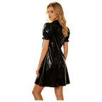 Women's Victorian Empire Waist Sleep Dress - Puff Sleeve Nightgown
