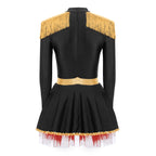 Circus Ringmaster Sequined Bodysuit - Fringe Shoulder Costume Dress