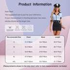 Women's Police Officer Costume - Complete 6-Piece Cop Dress Set
