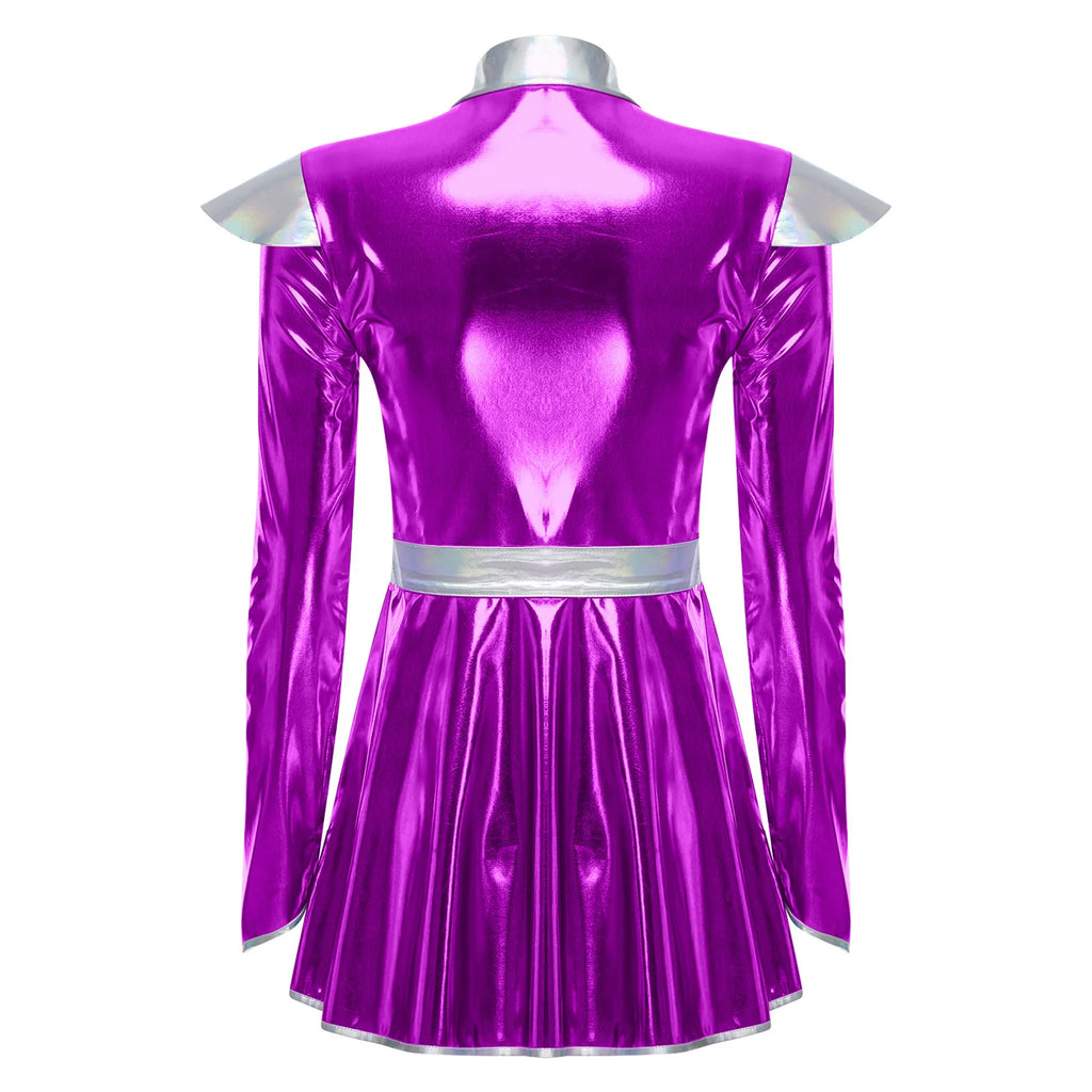 Women's Metallic Astronaut Cadet Dress - Alien Cosplay Costume