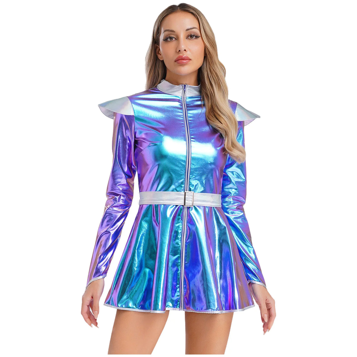 Women's Metallic Astronaut Cadet Dress - Alien Cosplay Costume