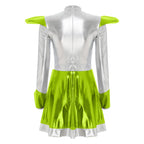 Women's Metallic Shiny Alien Astronaut Costume - Robot Dress
