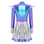 Women's Metallic Shiny Alien Astronaut Costume - Robot Dress
