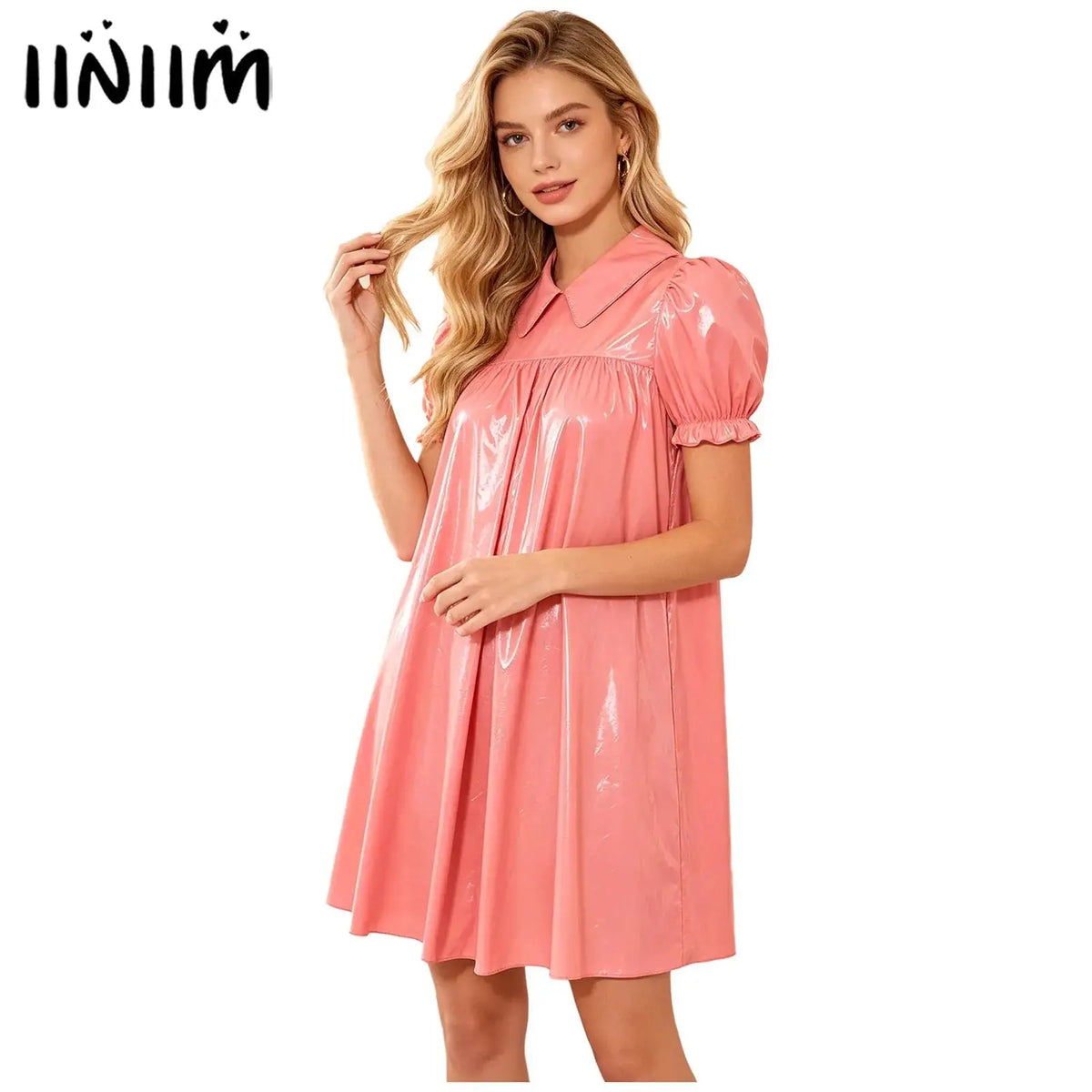 Women's Victorian Empire Waist Sleep Dress - Puff Sleeve Nightgown