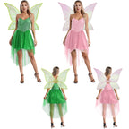 Fairy Elf Sequin Dress Set - High-Low Tulle Dress with Wings