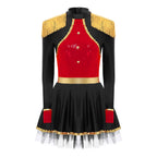 Circus Ringmaster Sequined Bodysuit - Fringe Shoulder Costume Dress
