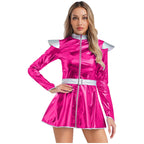 Women's Metallic Astronaut Cadet Dress - Alien Cosplay Costume
